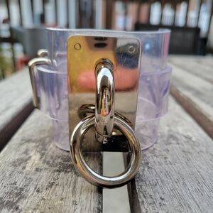 Zana Bayne Cuff Clear PVC with Silver Hardware and O-Ring